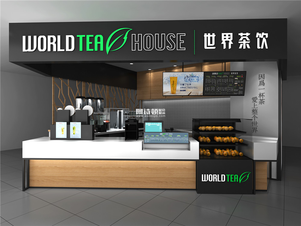 戶外奶茶店---奶茶店形象設計---奶茶店設計裝修---連鎖品牌店--商場奶茶店